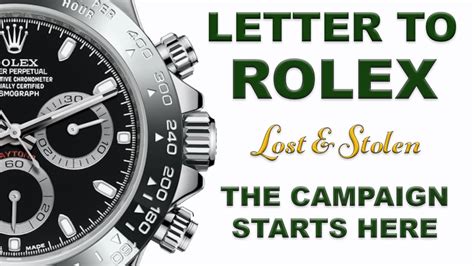 rolex missing watch report|how to report stolen rolex.